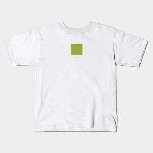 Minimalist dusty yellowish green color decor. Chartreuse color. Kids T-Shirt